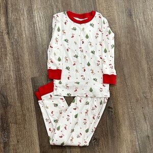 Kissy Kissy Christmas pajamas set white red size 6